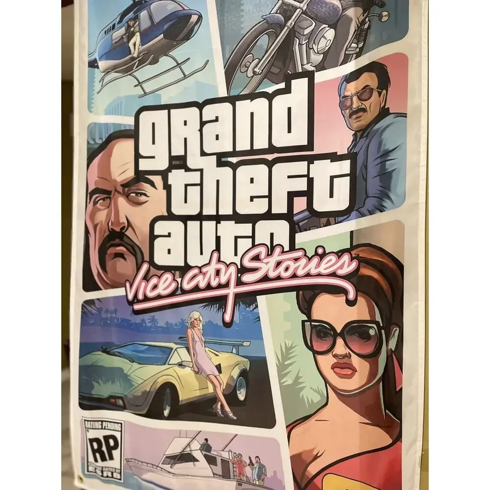 Grand Theft Auto: Vice City Stories 5' Flag Banner Sony PSP PlayStation Portable